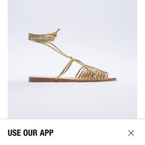 Zara Woven Flat Sandals